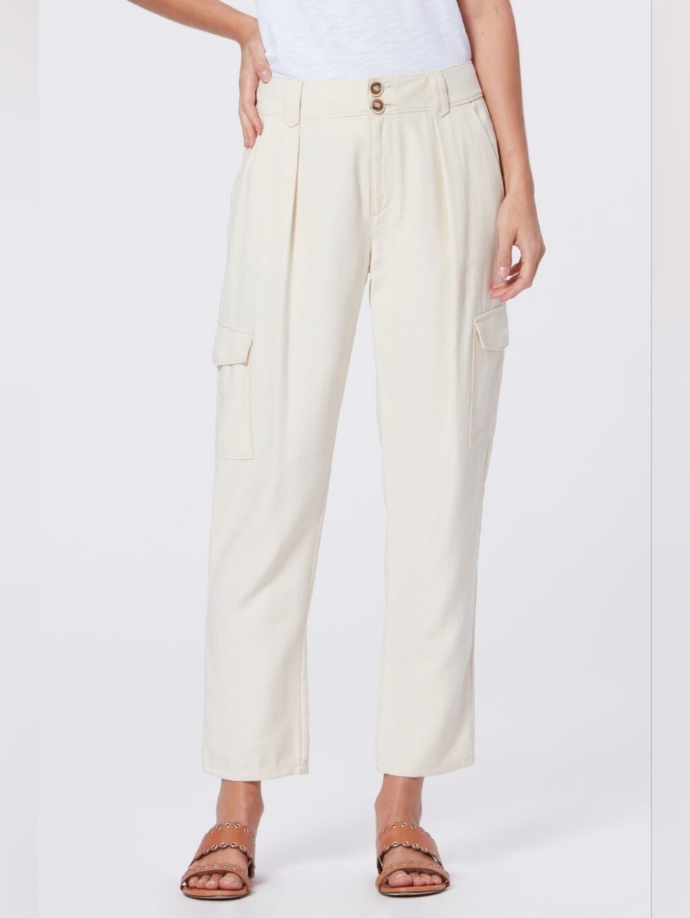 PAIGE Becca Cargo Pabts In Birch 6.